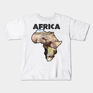 African Wildlife Continent Elephant Splash Kids T-Shirt